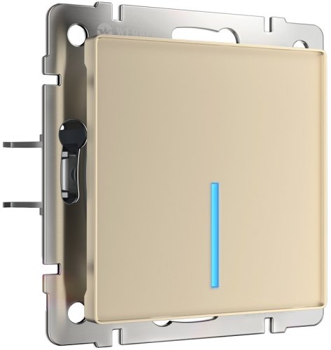 Выключатель сенсорный с подсветкой по Wi-Fi без рамки Werkel 1-кл. шампань металик картинка